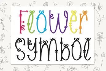 Flower Symbol Display font