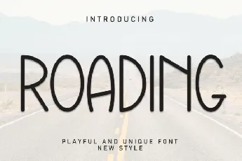 Roading Display font