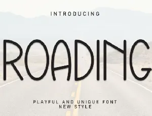 Roading Display font