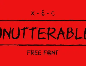 Unutterable font