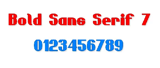 Bold Sans Serif 7 font