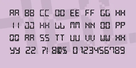 Advanced Pixel LCD-7 font