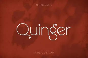 Quinger font