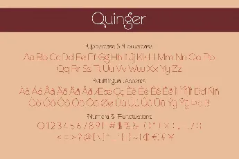 Quinger font