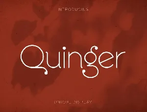 Quinger font