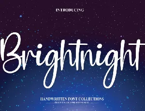 Brightnight Script font