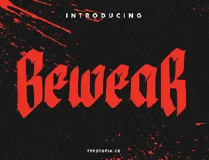 Bewear Creepy font