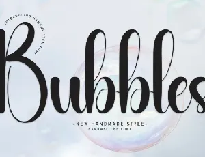 Bubbles Script font