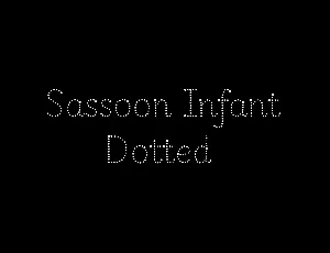 Sassoon Infant Dotted font