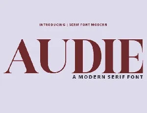 Audie font