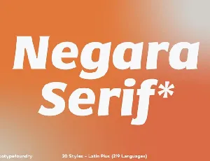 Negara Serif font