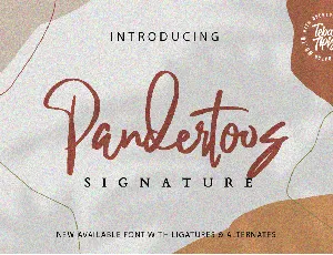 Pandertoos Signature font