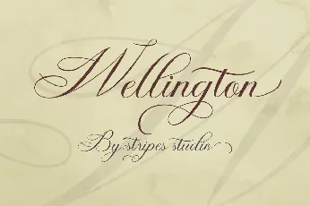 Wellington Script font