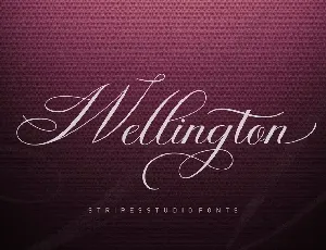 Wellington Script font