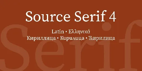 Source Serif 4 Family font