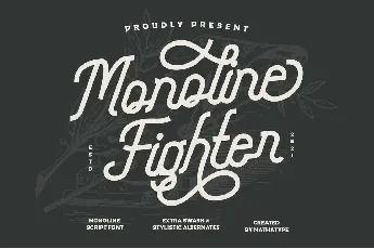 Monoline Fighter font