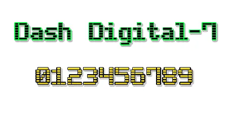 Dash Digital-7 font