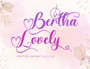 Bertha Lovely Script font