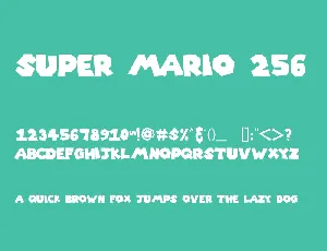 Super Mario 256 font