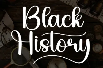 Black History Script font