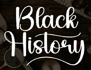 Black History Script font