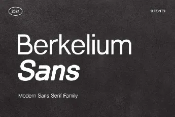 Berkelium Sans Family font