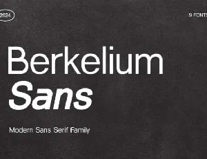 Berkelium Sans Family font