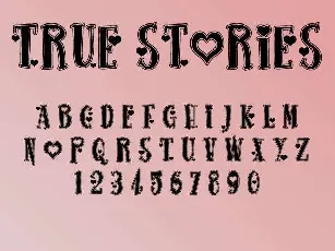 True Stories font