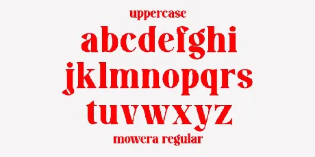 Mowera font