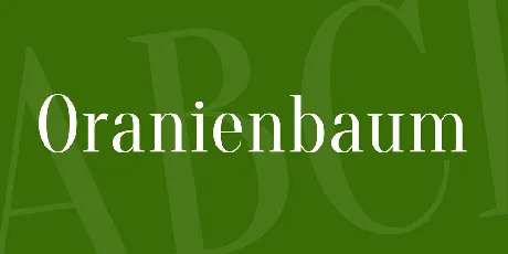 Oranienbaum font