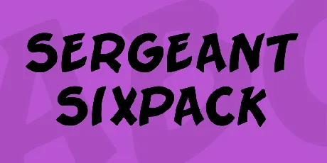 Sergeant SixPack font