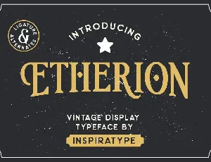 Etherion Vintage Display font