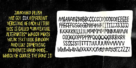 Junkyard Plush font