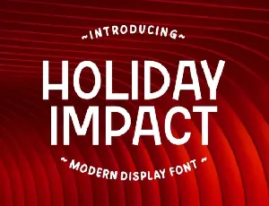 Holiday Impact font