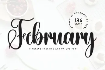 February Script font