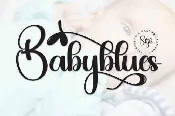 Babyblues Calligraphy font