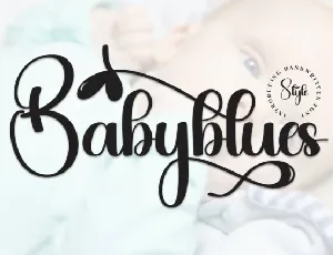 Babyblues Calligraphy font