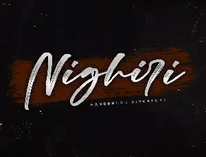 Nighiri Handbrush Script font