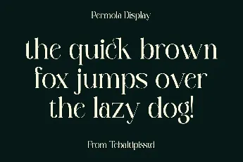 Permola Display font