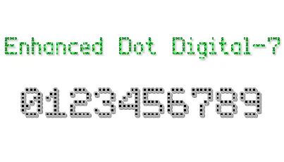 Enhanced Dot Digital-7 font