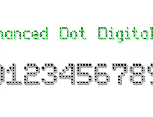 Enhanced Dot Digital-7 font