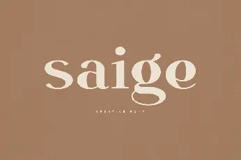 Saige font