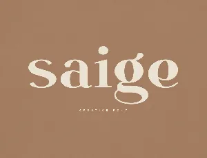 Saige font