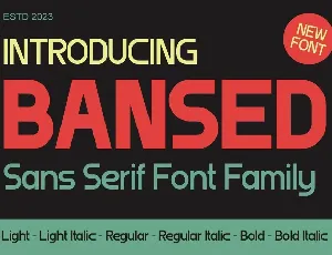 Bansed font