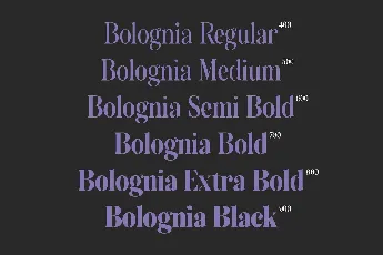 Bolognia font