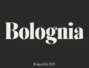Bolognia font