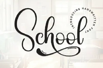 School Script font