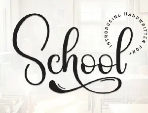 School Script font