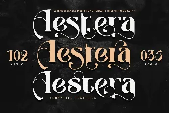 Aestera - Personal use font