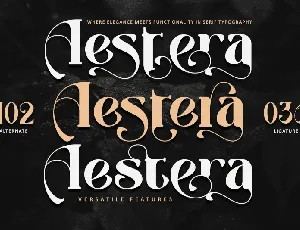 Aestera - Personal use font